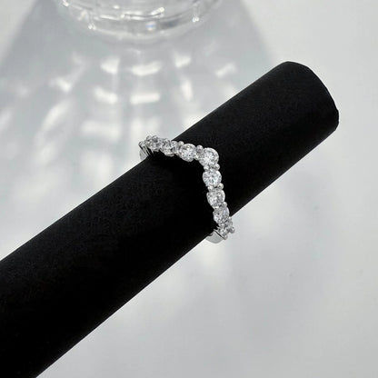 0.72 ctw Minimalist Mixed-Cut Lab-Grown Diamond Band in PT950 Platinum