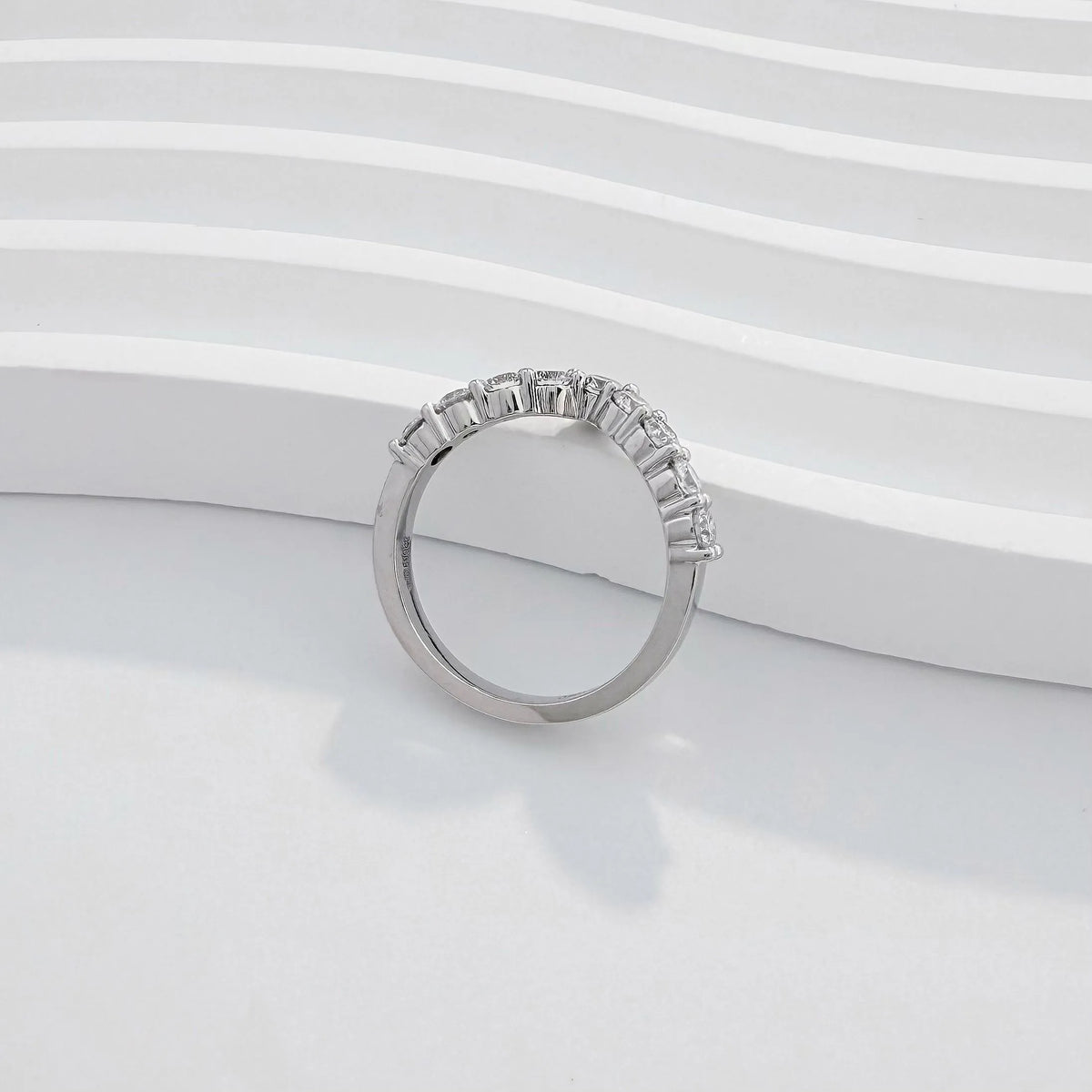 0.72 ctw Minimalist Mixed-Cut Lab-Grown Diamond Band in PT950 Platinum