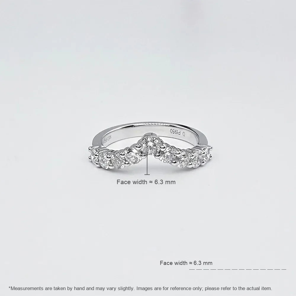 0.72 ctw Minimalist Mixed-Cut Lab-Grown Diamond Band in PT950 Platinum