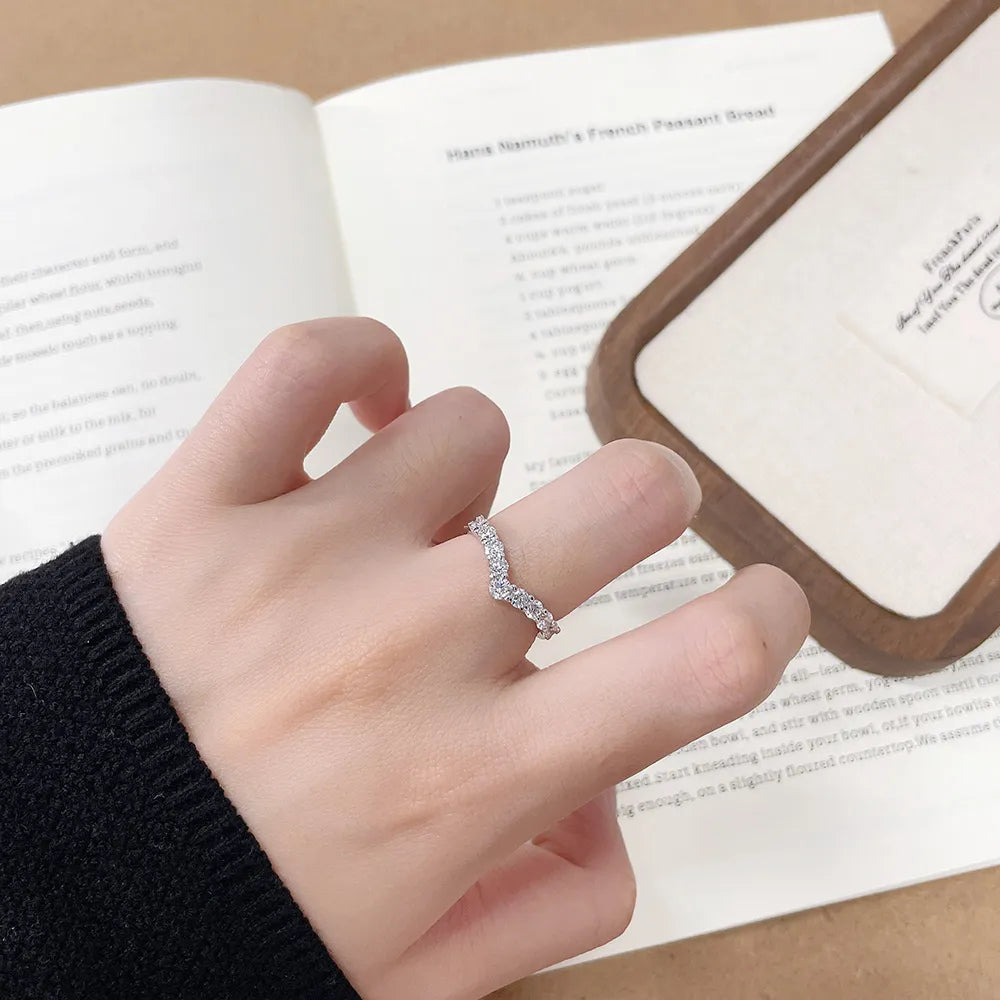0.7 ctw Round-Cut Lab-Grown Diamond Band in 925 Sterling Silver