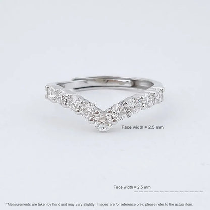 0.7 ctw Round-Cut Lab-Grown Diamond Band in 925 Sterling Silver