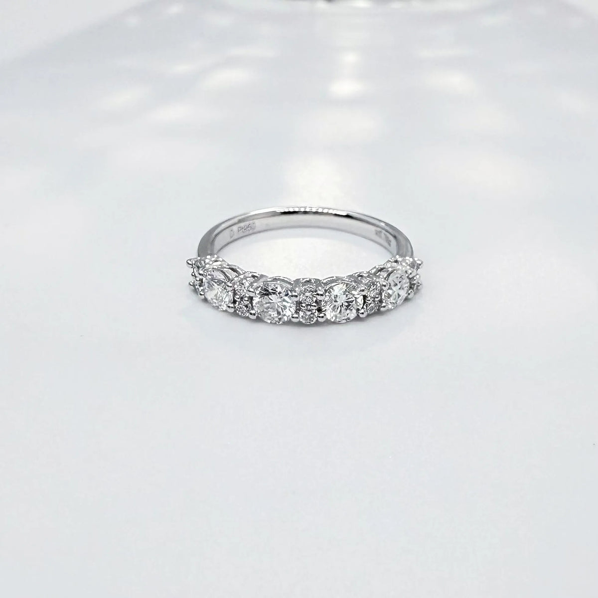 0.79 ctw Minimalist Round-Cut Lab-Grown Diamond Band in PT950 Platinum – APYFR0092-PT