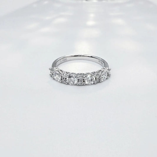 0.79 ctw Minimalist Round-Cut Lab-Grown Diamond Band in PT950 Platinum – APYFR0092-PT