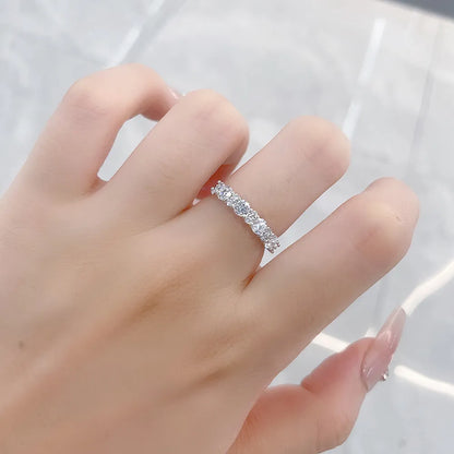 0.79 ctw Minimalist Round-Cut Lab-Grown Diamond Band in PT950 Platinum – APYFR0092-PT