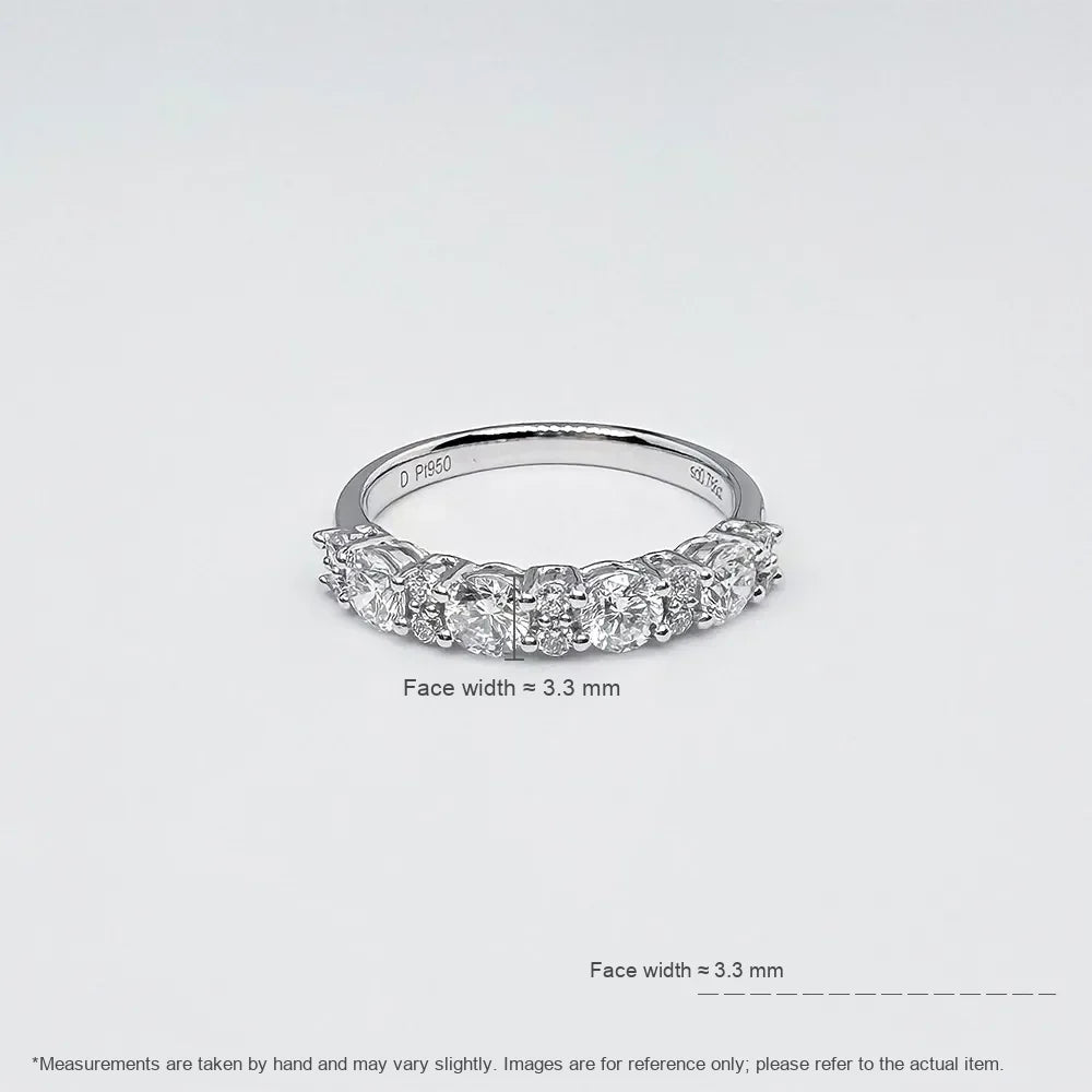 0.79 ctw Minimalist Round-Cut Lab-Grown Diamond Band in PT950 Platinum – APYFR0092-PT