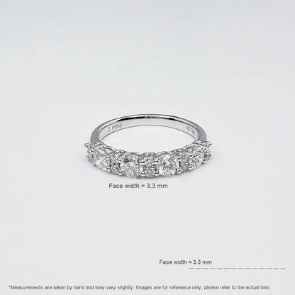 0.79 ctw Minimalist Round-Cut Lab-Grown Diamond Band in PT950 Platinum – APYFR0092-PT