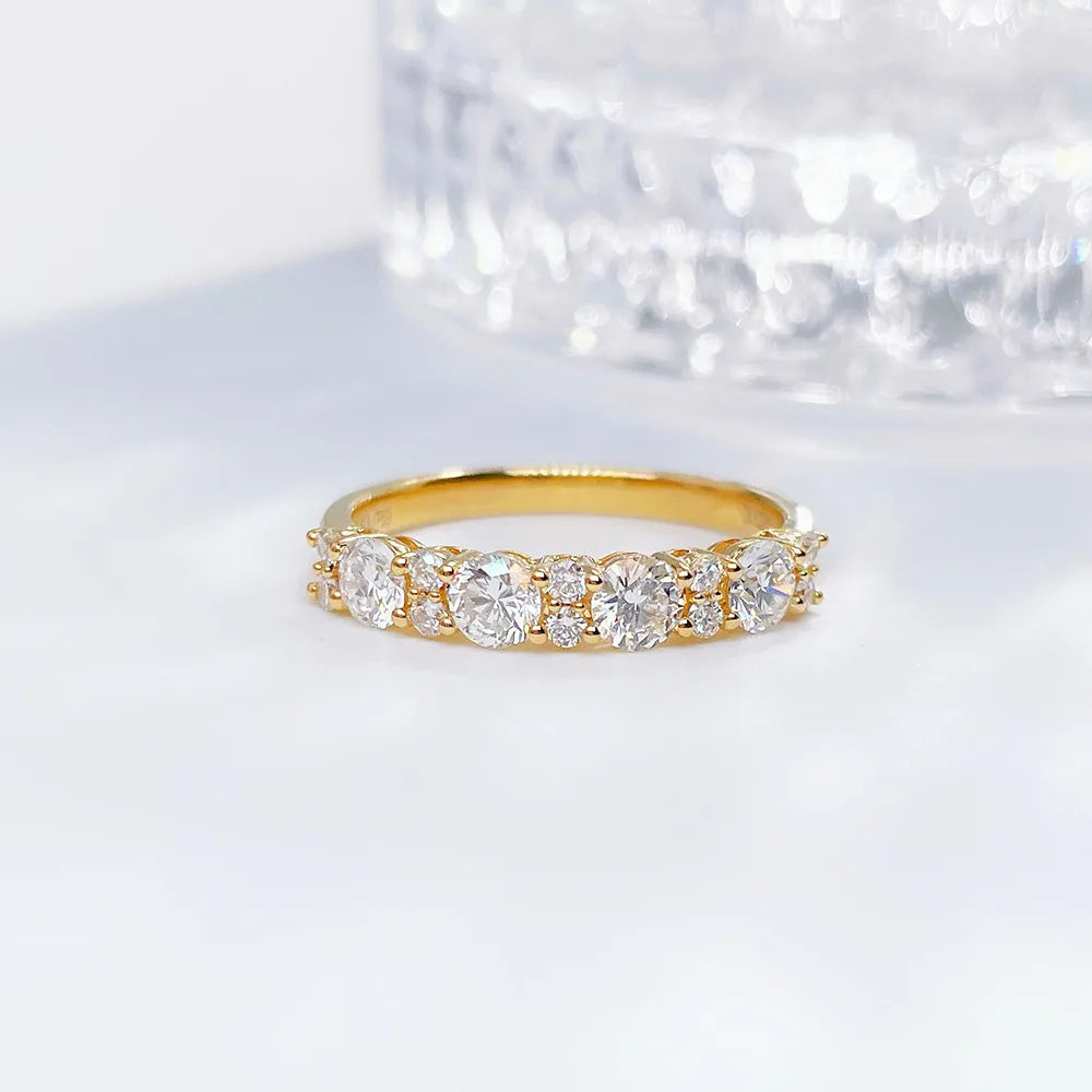 0.79 ctw Round-Cut Lab-Grown Diamond Band in 18K Yellow Gold – APYFR0092-Y