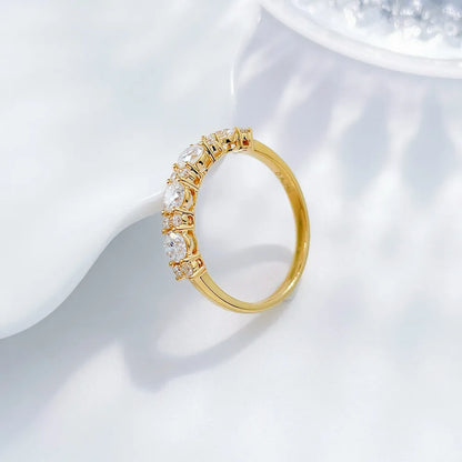 0.79 ctw Round-Cut Lab-Grown Diamond Band in 18K Yellow Gold – APYFR0092-Y
