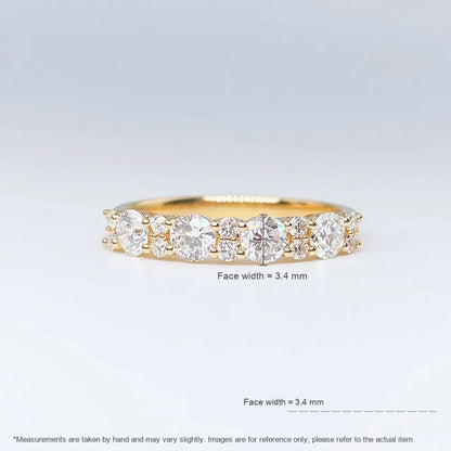 0.79 ctw Round-Cut Lab-Grown Diamond Band in 18K Yellow Gold – APYFR0092-Y