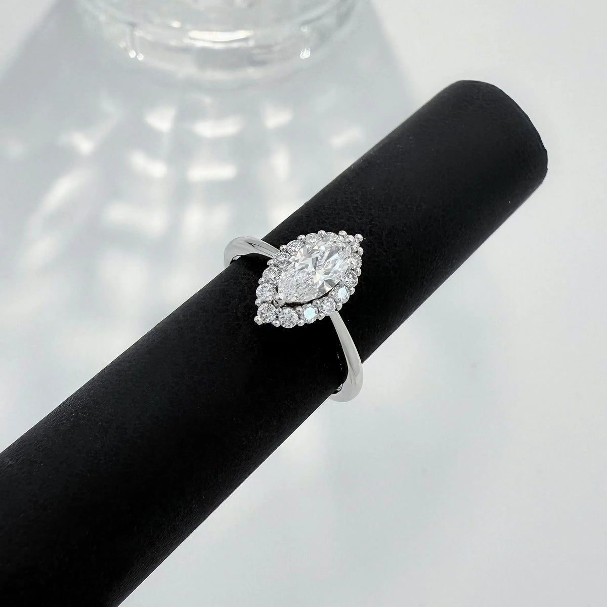0.54 ct Marquise-Cut Lab-Grown Diamond Ring in PT950 Platinum
