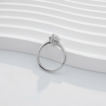 0.54 ct Marquise-Cut Lab-Grown Diamond Ring in PT950 Platinum