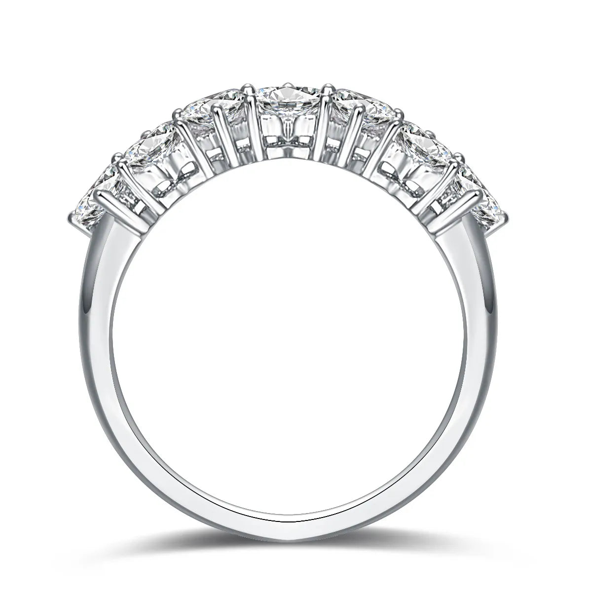 0.98 ctw Heart-Cut Lab-Grown Diamond Band in PT950 Platinum