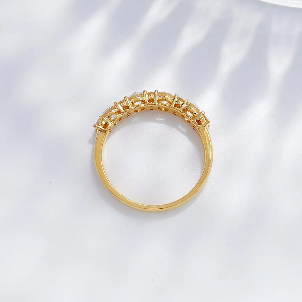 1.03 ctw Heart-Cut Lab-Grown Diamond Band in 18K Yellow Gold – APYFR0094-Y