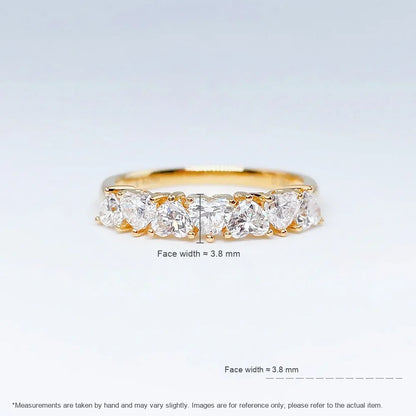 1.03 ctw Heart-Cut Lab-Grown Diamond Band in 18K Yellow Gold – APYFR0094-Y