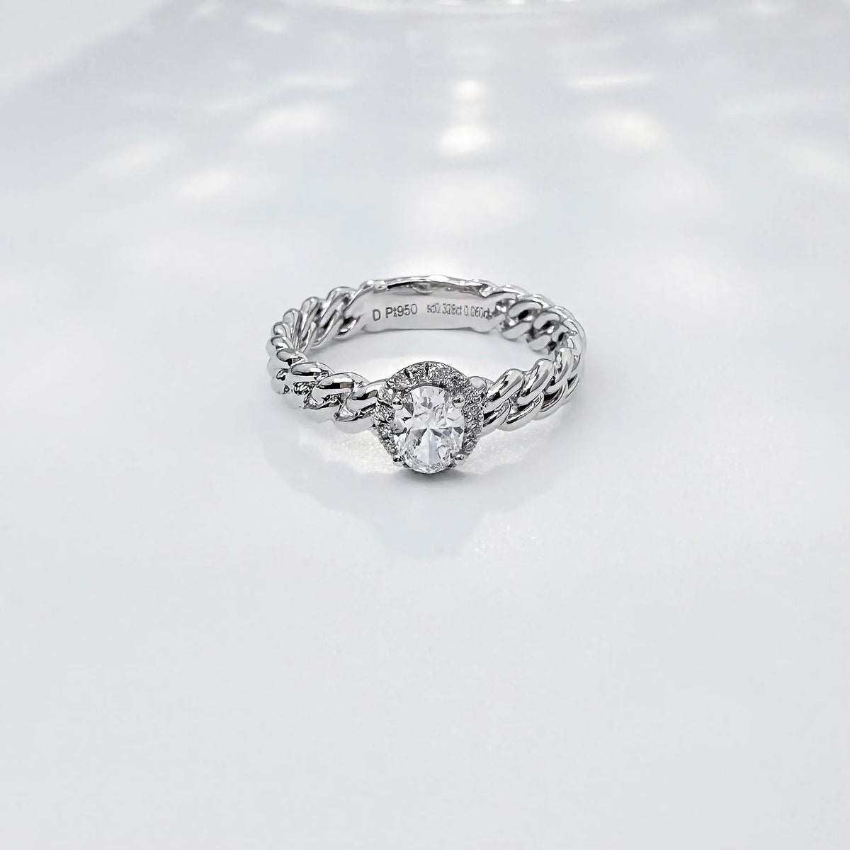 0.33 ct Statement Four-Prong Round-Cut Lab-Grown Diamond Ring in PT950 Platinum – APYFR0098-PT