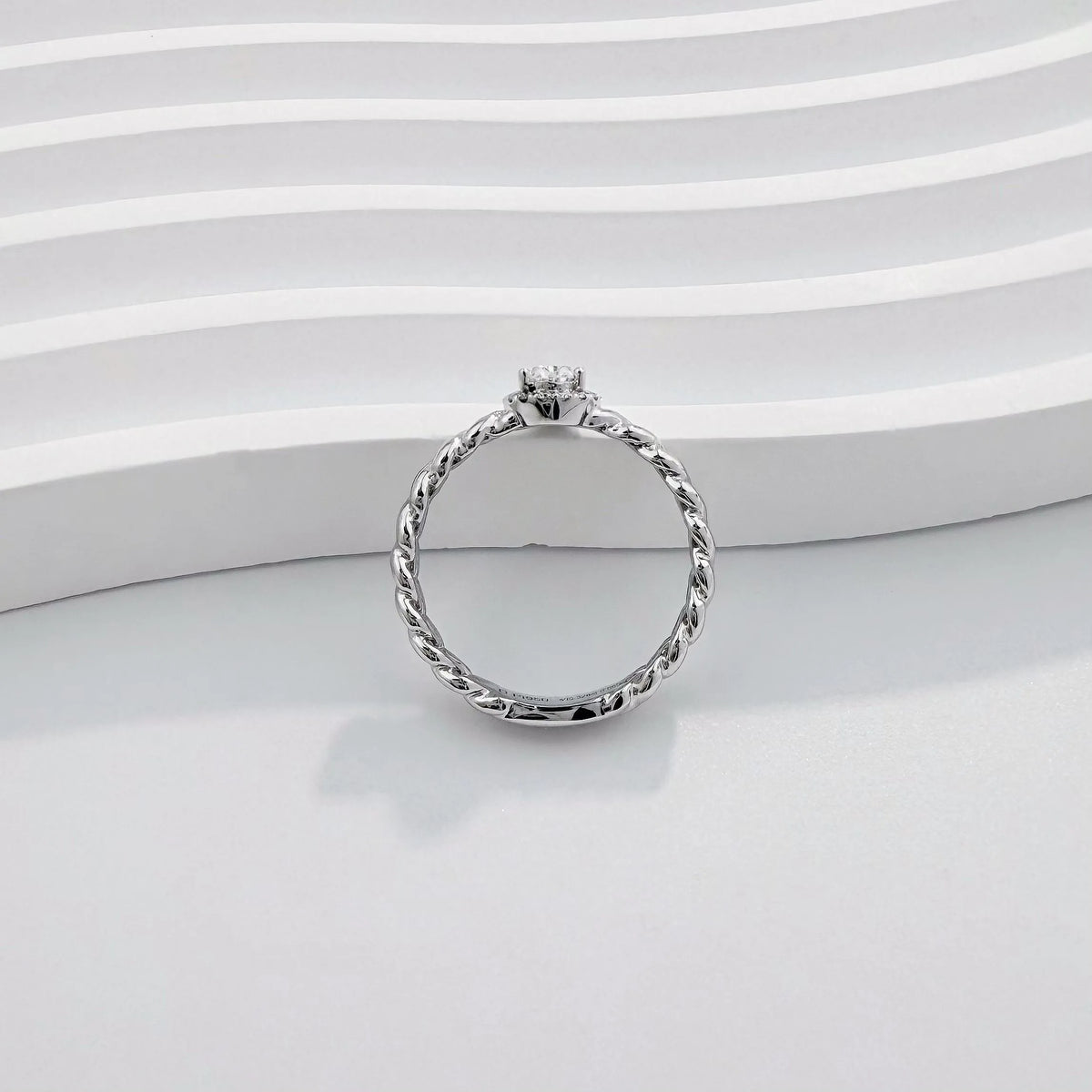 0.33 ct Statement Four-Prong Round-Cut Lab-Grown Diamond Ring in PT950 Platinum – APYFR0098-PT