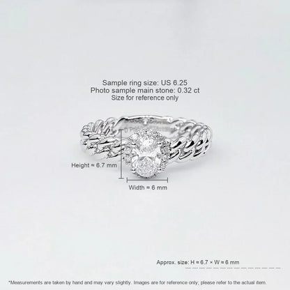 0.33 ct Statement Four-Prong Round-Cut Lab-Grown Diamond Ring in PT950 Platinum – APYFR0098-PT
