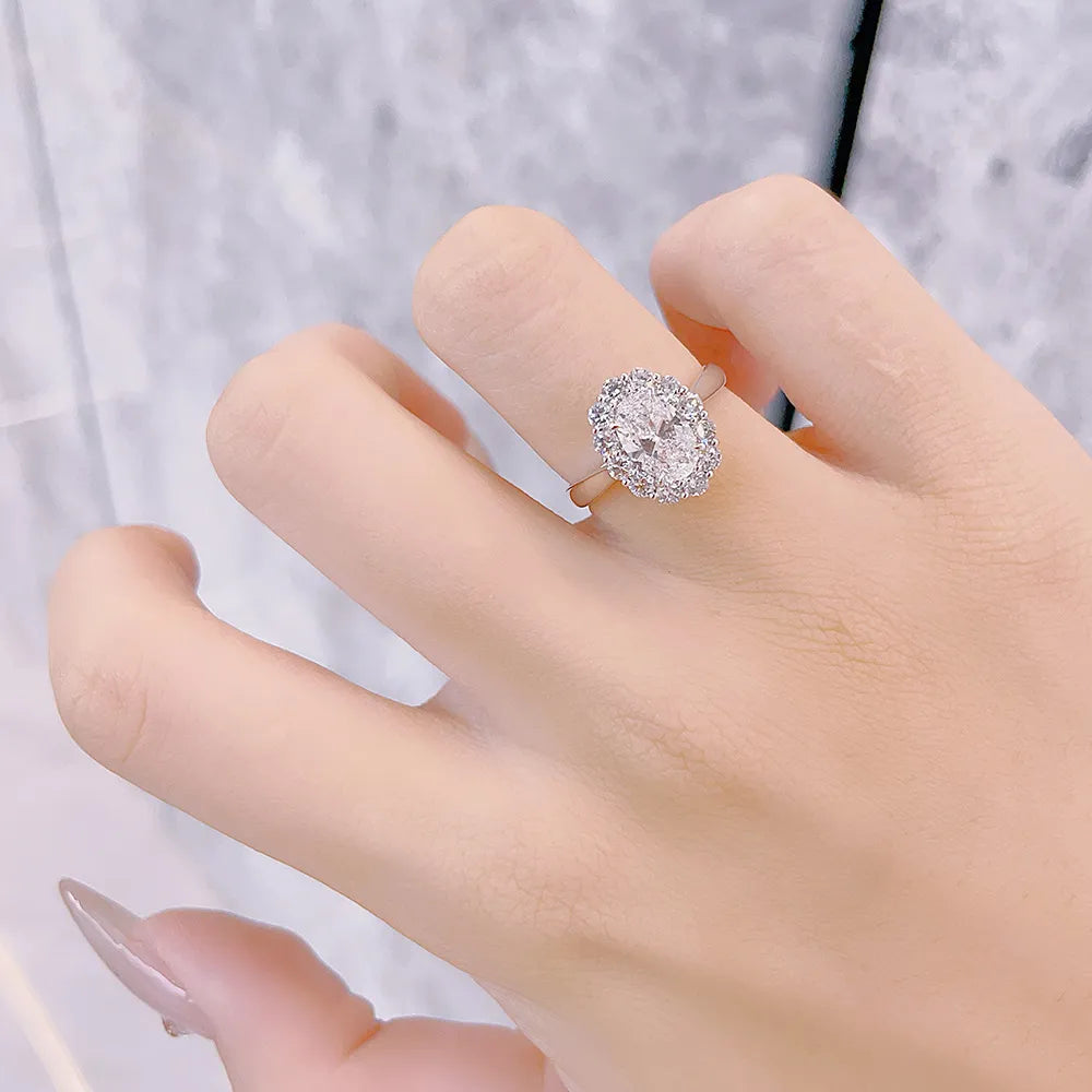 1.15 ct Celestial Four-Prong Oval-Cut Lab-Grown Diamond Ring in PT950 Platinum – APYFR0101-PT