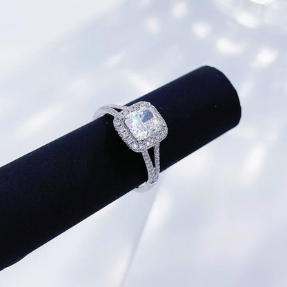 1.09 ct Four-Prong Cushion-Cut Lab-Grown Diamond Ring in 18K White Gold