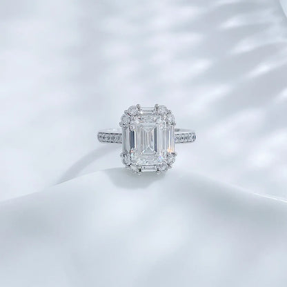2.09 ct Statement Four-Prong Emerald-Cut Lab-Grown Diamond Ring in PT950 Platinum