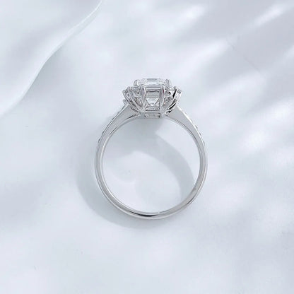 2.09 ct Statement Four-Prong Emerald-Cut Lab-Grown Diamond Ring in PT950 Platinum