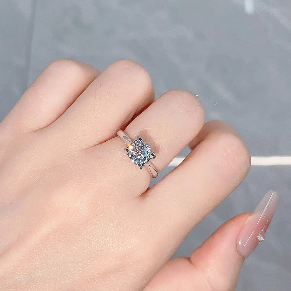 1.11 ct Minimalist Princess-Cut Lab-Grown Diamond Ring in PT950 Platinum – APYFR0105-PT