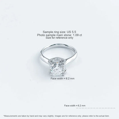 1.11 ct Minimalist Princess-Cut Lab-Grown Diamond Ring in PT950 Platinum – APYFR0105-PT