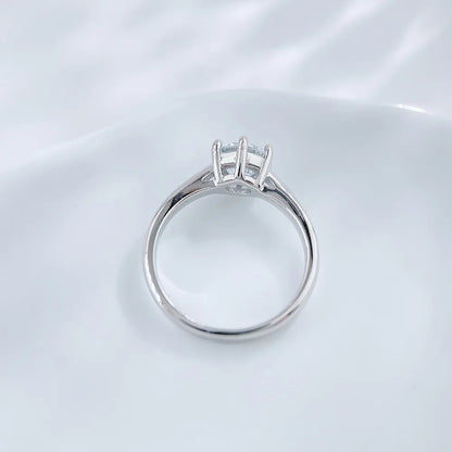 1.04 ct Celestial Six-Prong Round-Cut Lab-Grown Diamond Ring in 925 Sterling Silver