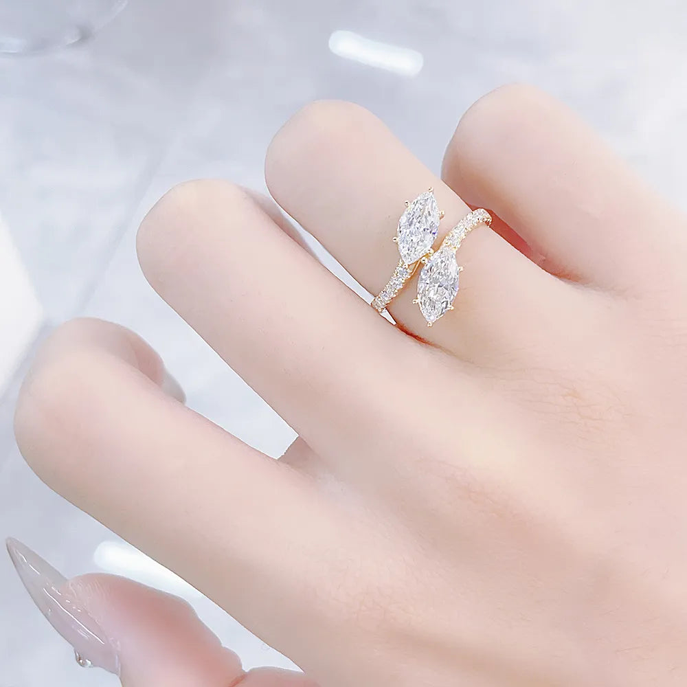 2.14 ctw Marquise-Cut Lab-Grown Diamond Ring in 18K Yellow Gold – APYFR0109-Y