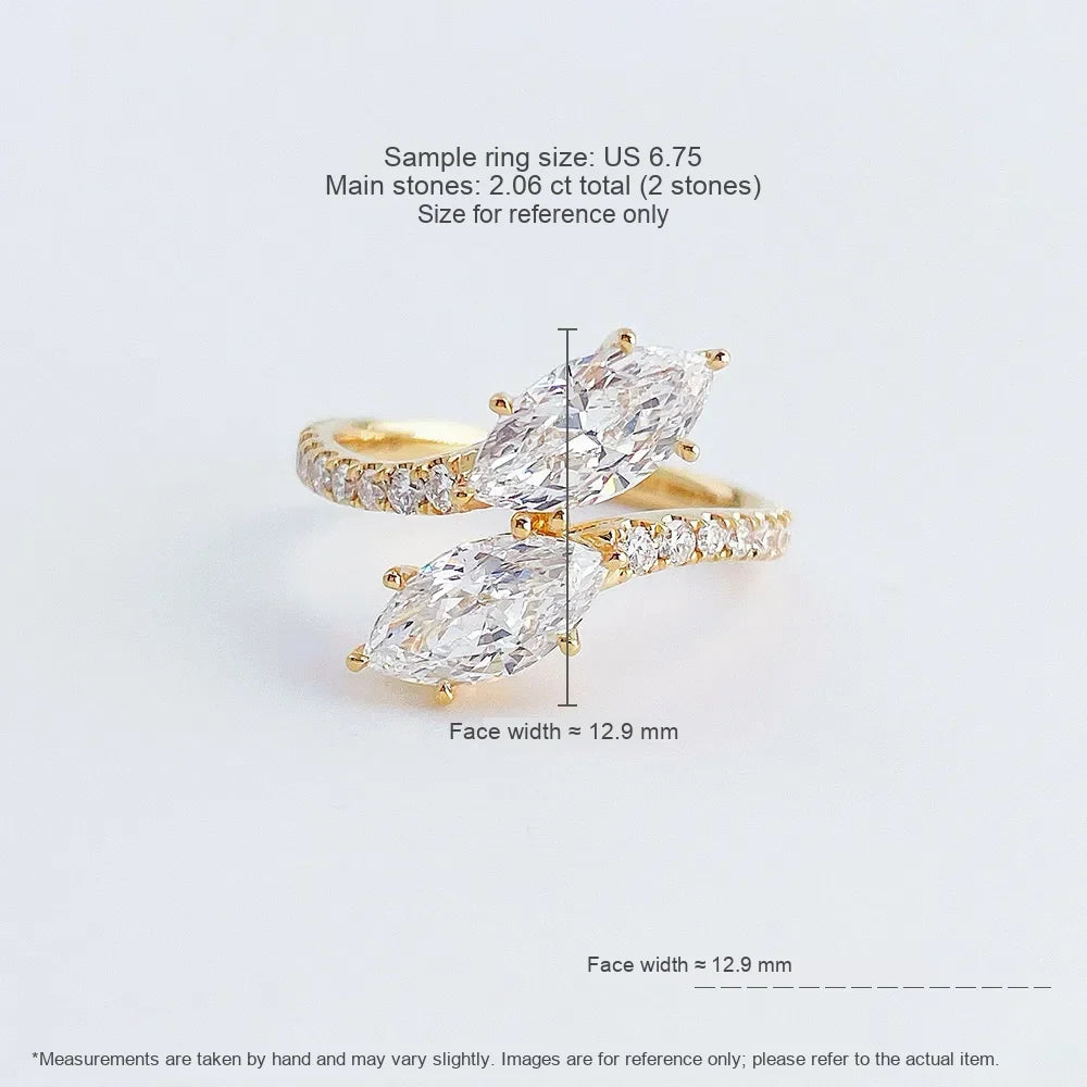 2.14 ctw Marquise-Cut Lab-Grown Diamond Ring in 18K Yellow Gold – APYFR0109-Y