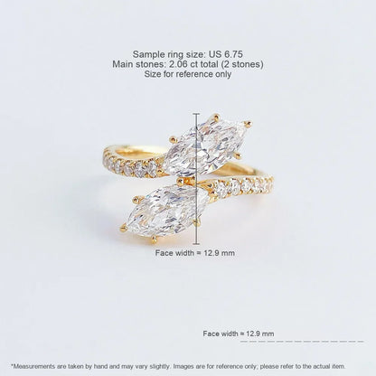 2.14 ctw Marquise-Cut Lab-Grown Diamond Ring in 18K Yellow Gold – APYFR0109-Y