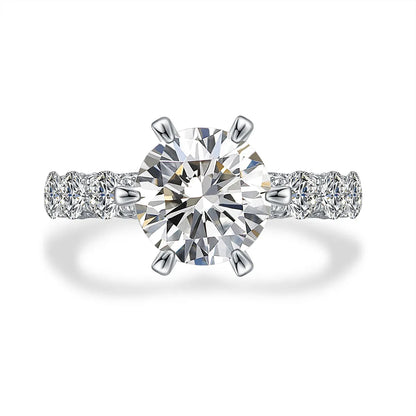 2.04 ct Celestial Six-Prong Round-Cut Lab-Grown Diamond Ring in PT950 Platinum – APYFR0110-PT