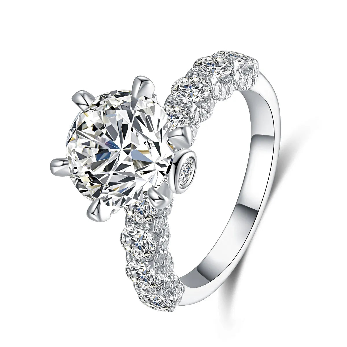 2.04 ct Celestial Six-Prong Round-Cut Lab-Grown Diamond Ring in PT950 Platinum – APYFR0110-PT