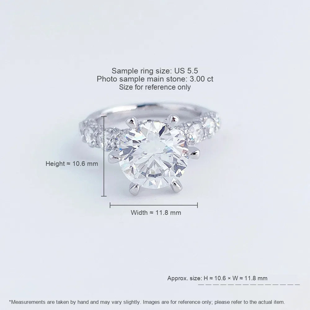 2.04 ct Celestial Six-Prong Round-Cut Lab-Grown Diamond Ring in PT950 Platinum – APYFR0110-PT