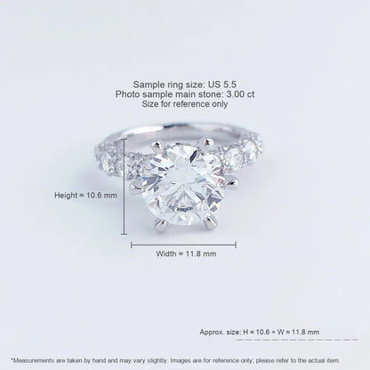 2.04 ct Celestial Six-Prong Round-Cut Lab-Grown Diamond Ring in PT950 Platinum – APYFR0110-PT