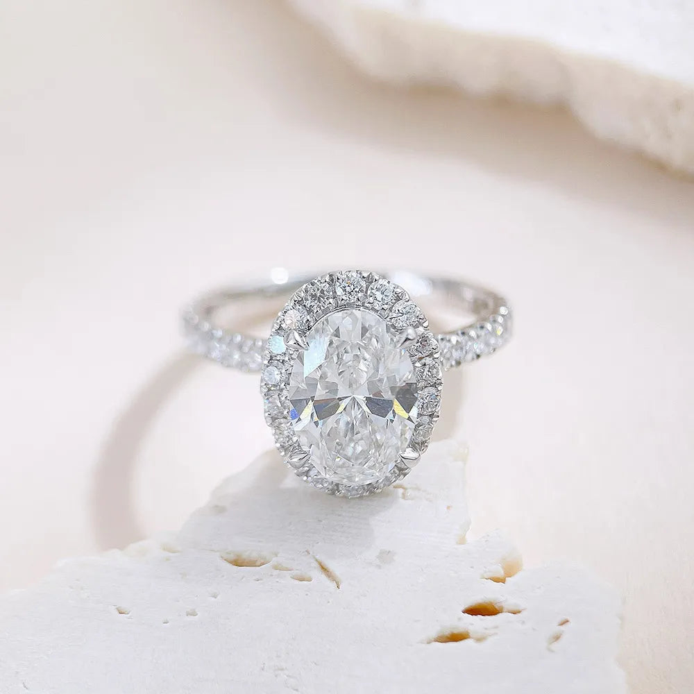 2.01 ct Statement Oval-Cut Lab-Grown Diamond Ring in 18K White Gold – APYFR0111-W