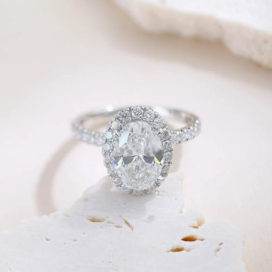 2.01 ct Statement Oval-Cut Lab-Grown Diamond Ring in 18K White Gold – APYFR0111-W