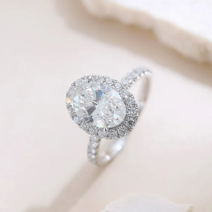 2.01 ct Statement Oval-Cut Lab-Grown Diamond Ring in 18K White Gold – APYFR0111-W