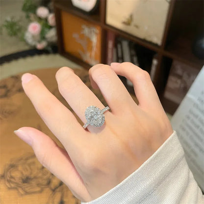 2.01 ct Statement Oval-Cut Lab-Grown Diamond Ring in 18K White Gold – APYFR0111-W