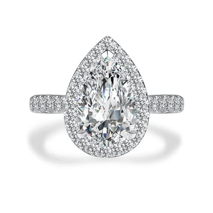 3.07 ct Statement Three-Prong Pear-Cut Lab-Grown Diamond Ring in PT950 Platinum – APYFR0112-PT
