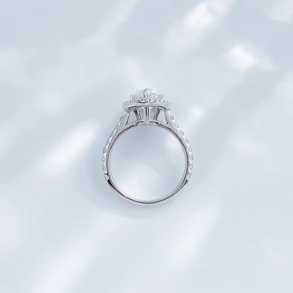 3.07 ct Statement Three-Prong Pear-Cut Lab-Grown Diamond Ring in PT950 Platinum – APYFR0112-PT