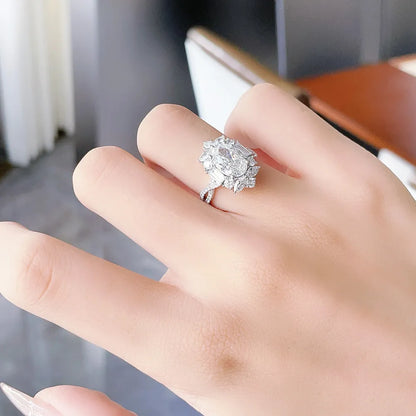 2.21 ct Statement Four-Prong Oval-Cut Lab-Grown Diamond Ring in PT950 Platinum – APYFR0115-PT