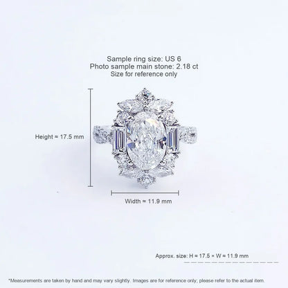 2.21 ct Statement Four-Prong Oval-Cut Lab-Grown Diamond Ring in PT950 Platinum – APYFR0115-PT