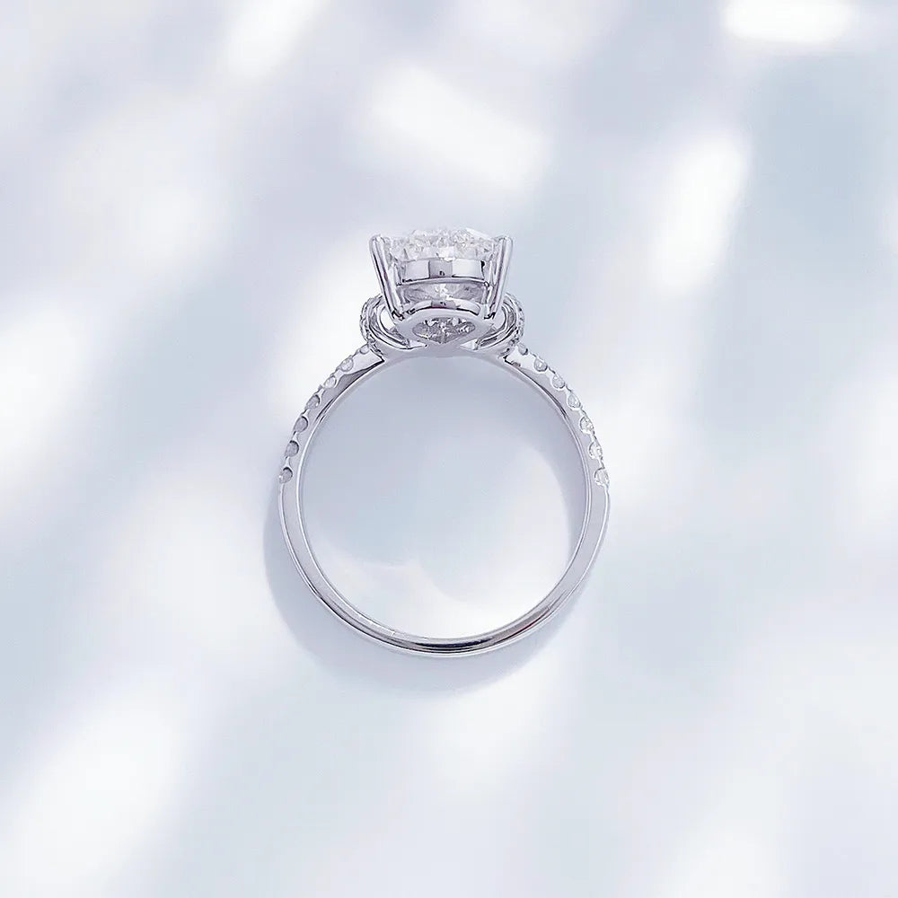 2.11 ct Butterfly Three-Prong Pear-Cut Lab-Grown Diamond Ring in PT950 Platinum
