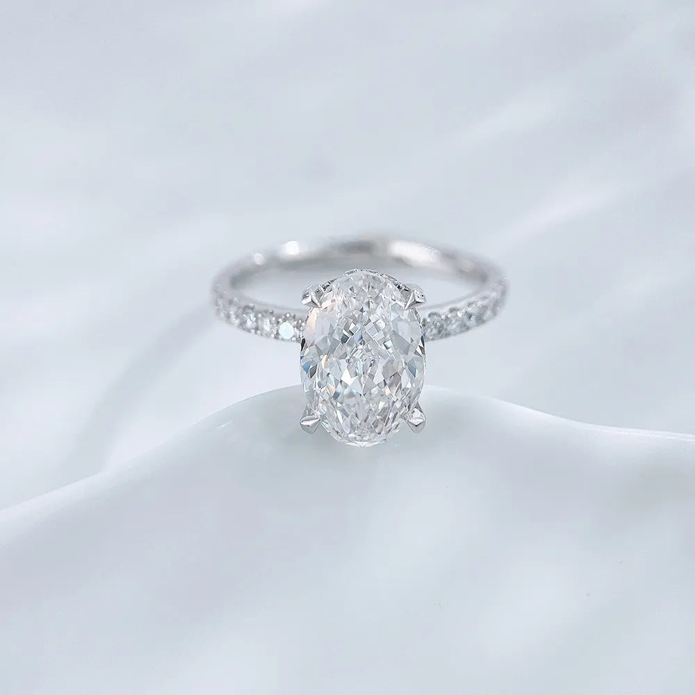 3.3 ct Celestial Four-Prong Oval-Cut Lab-Grown Diamond Ring in PT950 Platinum – APYFR0117-PT