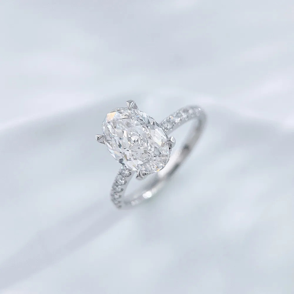 3.3 ct Celestial Four-Prong Oval-Cut Lab-Grown Diamond Ring in PT950 Platinum – APYFR0117-PT