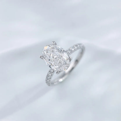 3.3 ct Celestial Four-Prong Oval-Cut Lab-Grown Diamond Ring in PT950 Platinum – APYFR0117-PT