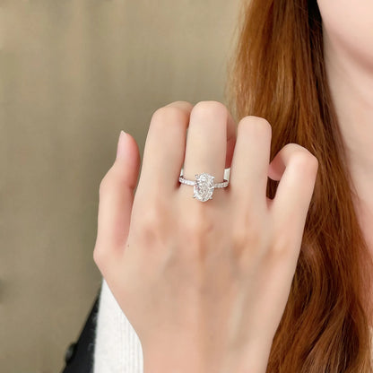 3.3 ct Celestial Four-Prong Oval-Cut Lab-Grown Diamond Ring in PT950 Platinum – APYFR0117-PT