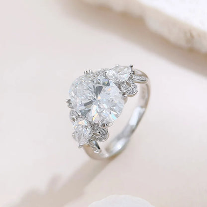 3.09 ct Bow Oval-Cut Lab-Grown Diamond Ring in 18K White Gold – APYFR0119-W