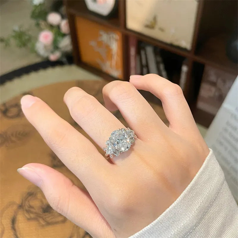 3.09 ct Bow Oval-Cut Lab-Grown Diamond Ring in 18K White Gold – APYFR0119-W